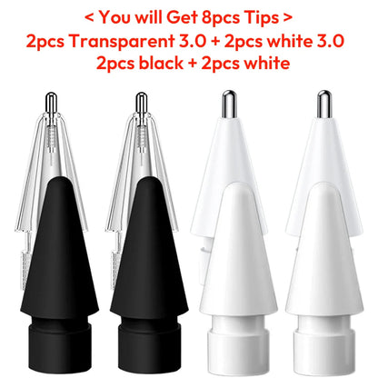 Replacement Tips for Apple Pencil 1st/2nd Gen – Upgraded Durable Nibs for iPad Pro Pencil