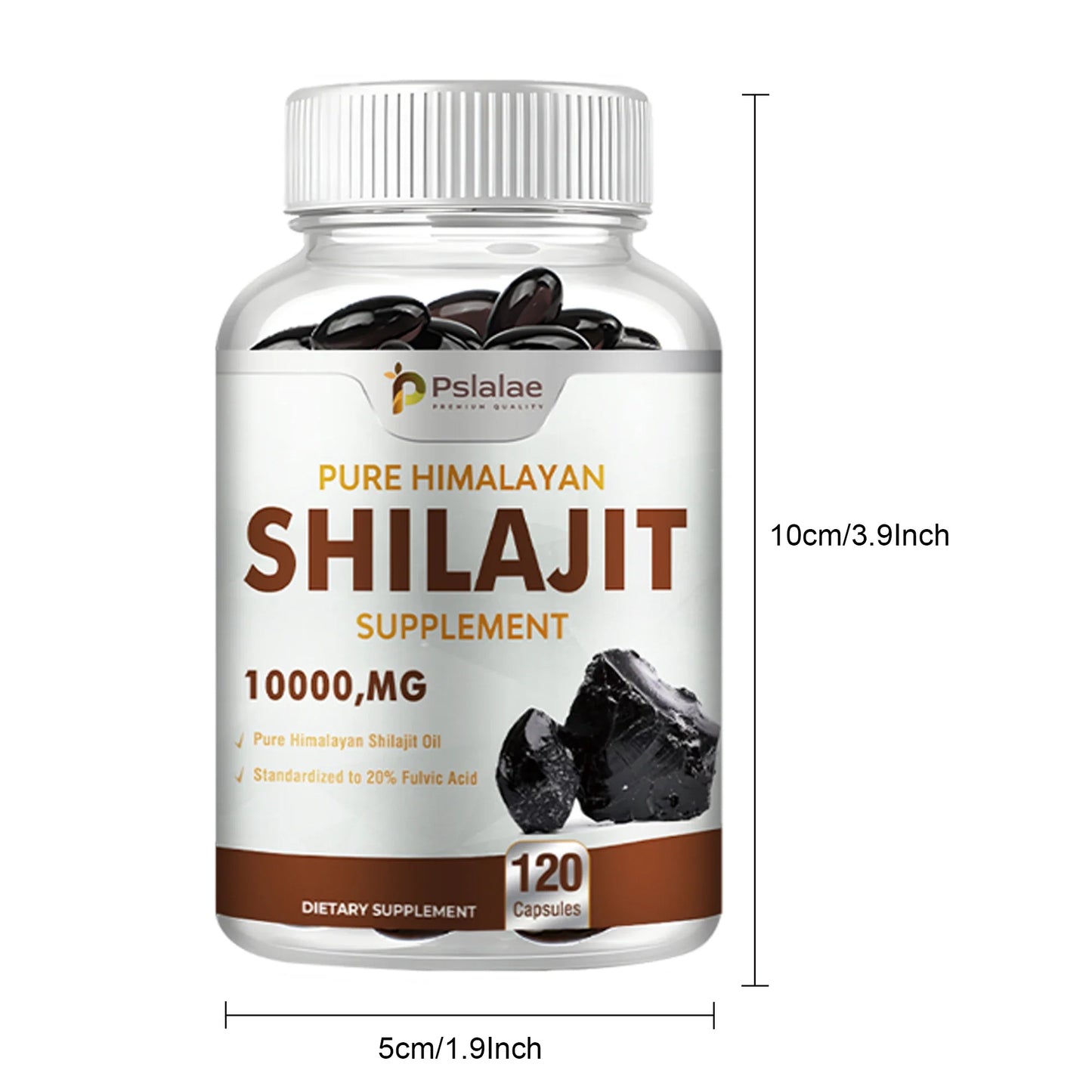 Shilajit Supplements - 120 Capsules for Enhanced Nutrient Absorption, Detoxification & Stress Relief
