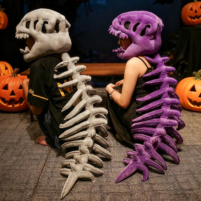 Dinosaur Skeleton Headgear Pillow – 4 Colors for Party Cosplay & Cozy Sofa Lounging
