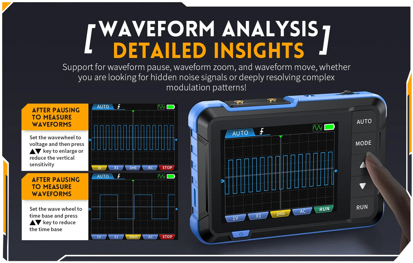 FNIRSI DSO510 DSO152 DSO153 Mini Handheld Digital Oscilloscope | 2-in-1, 48MS/s, 10MHz Bandwidth for Electronic Repair