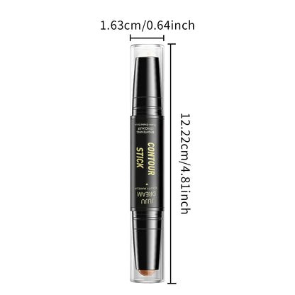 Dual-Ended Contour & Concealer Stick – Long-Lasting Foundation for Dark Circles & Facial Contouring