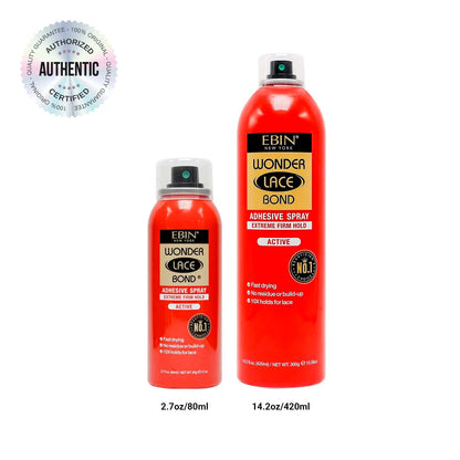 Ebin Wonder Lace Bond Melting Spray – Extreme Firm Hold, Sweat & Water-Resistant Adhesive