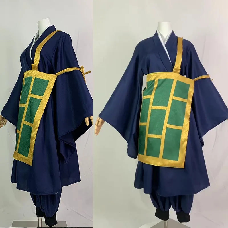 Geto Suguru Cosplay Costume — Black & Blue Kimono School Uniform Anime Outfit for Men & Women Halloween