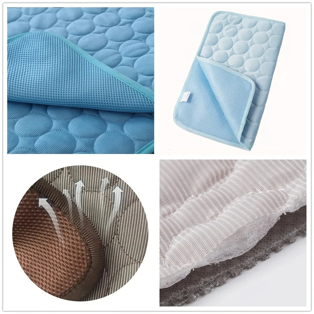 Extra Large Dog Cooling Mat | Summer Pet Bed for Small & Big Dogs | Durable Blanket for Cats & Sofa Protection - Ice Pad Blanket