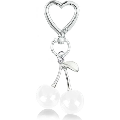 Cute Kawaii Cherry Keychain – Bag & Purse Charm for Women, Car Key Decor & Gift Accessory