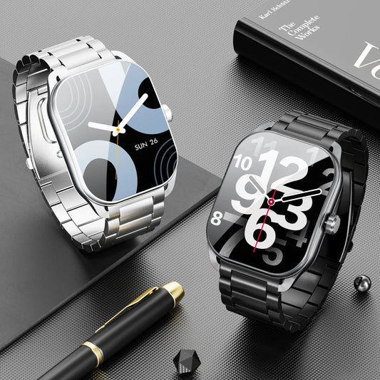 Karchilor 2024 Smart Watch for Men - 2.01-Inch Curved Screen, Bluetooth Call, IP68 Waterproof, Sports and Fitness Smartwatch
