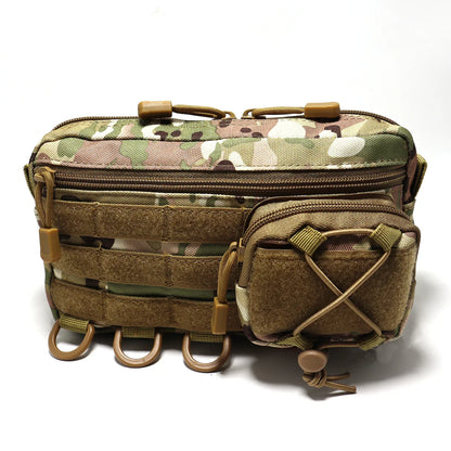 Tactical Molle Horizontal Admin Pouch – EMT EDC Utility Bag with Front Drawstring Pocket