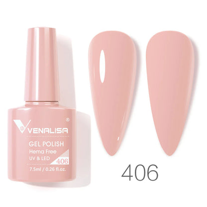 VENALISA 7.5ml HEMA-Free Nail Gel Polish – VIP4 Semi-Permanent Soak-Off UV/LED Gel Varnish, Full Coverage Nail Lacquer