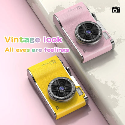4K Digital Camera – 64MP Photography & Video Camcorder for Kids, Adults & Beginners | Rechargeable with 2.4 Inch Screen