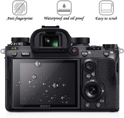 Tempered Glass Screen Protector for Sony A6400, A6300, A6000, A5000, NEX-7/6/5, A9, A77, A7 Series & ZV1 RX100 Cameras