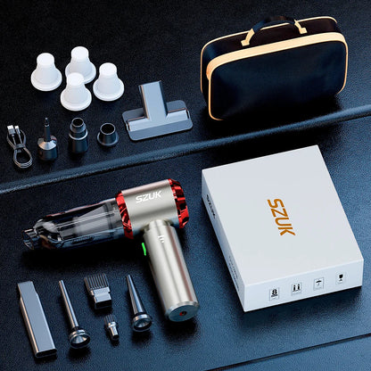 SZUK Mini Wireless Car Vacuum Cleaner – 98500Pa Powerful Suction, Handheld Portable Vacuum for Car Cleaning