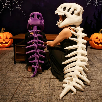 Dinosaur Skeleton Headgear Pillow – 4 Colors for Party Cosplay & Cozy Sofa Lounging