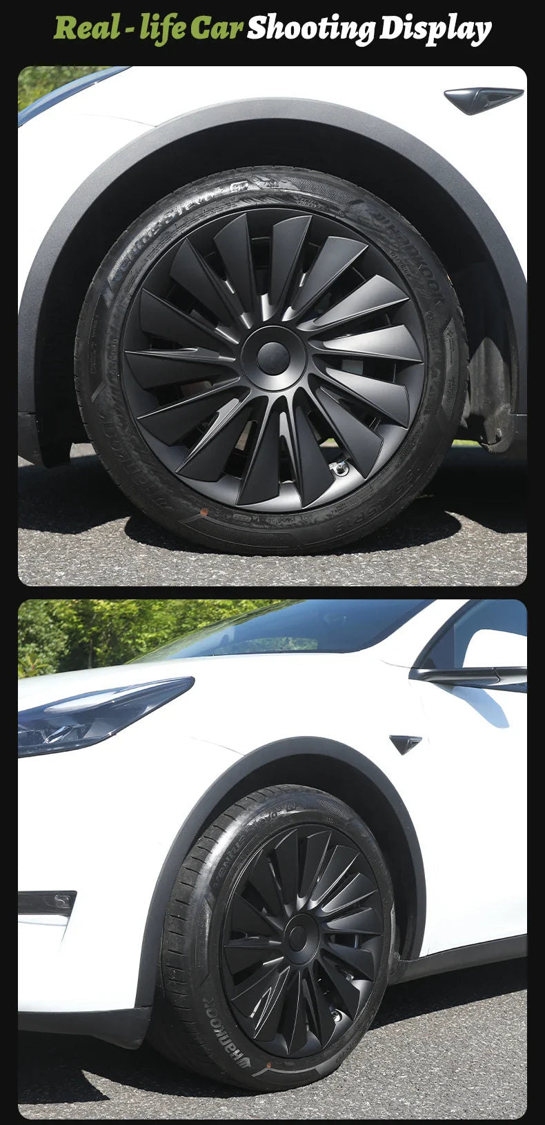 Tesla Model Y 2020–2024 19" Full Coverage Blade Wheel Hubcap – Car Accessories