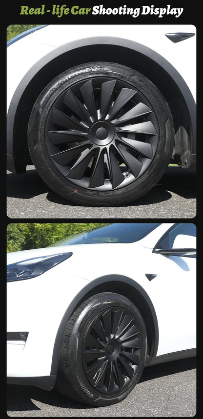 Tesla Model Y 2020–2024 19" Full Coverage Blade Wheel Hubcap – Car Accessories
