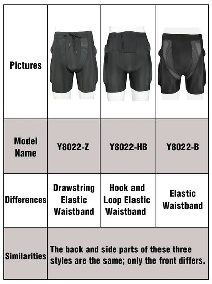 AVIVOR Protective Padded Shorts for Snowboarding, Skating & Skiing – Full Hip, Butt & Tailbone Protection