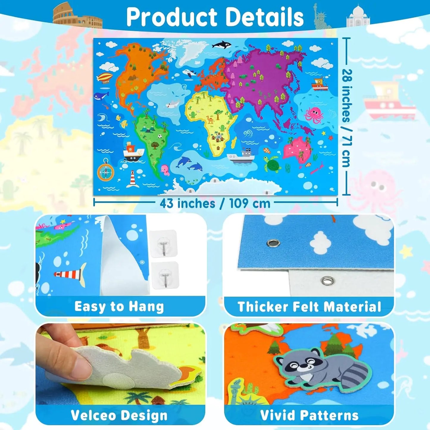 Montessori Felt Board Story Set – Outer Space Learning Activities, Preschool Educational Toy & Party Decoration