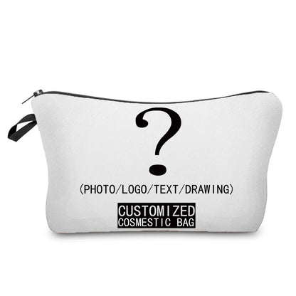 Organizer Toiletry Kit - Cartoon Letter Print Cosmetic Bag for Nurses, Doctors, Travel Makeup Bag, Women's Pencil Case Gift