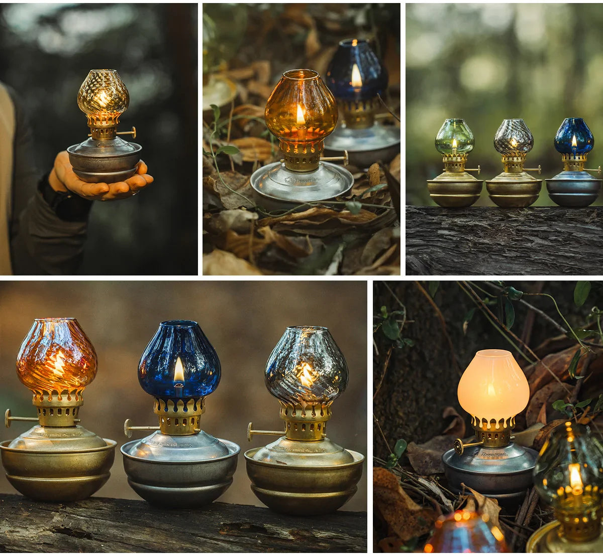 ThousWinds Luminara Mini Oil Lamp – Windproof Portable Retro Lantern with 20-Hour Burn Time for Camping and Hiking
