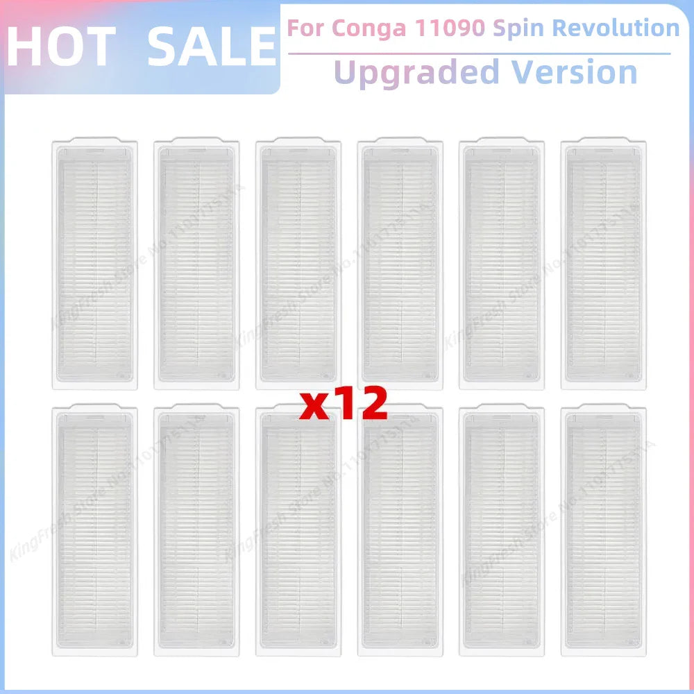 Replacement Parts Kit for Cecotec Conga 11090 / 13090 Spin Revolution Vacuum – Roller, Brushes, HEPA Filter & Mop