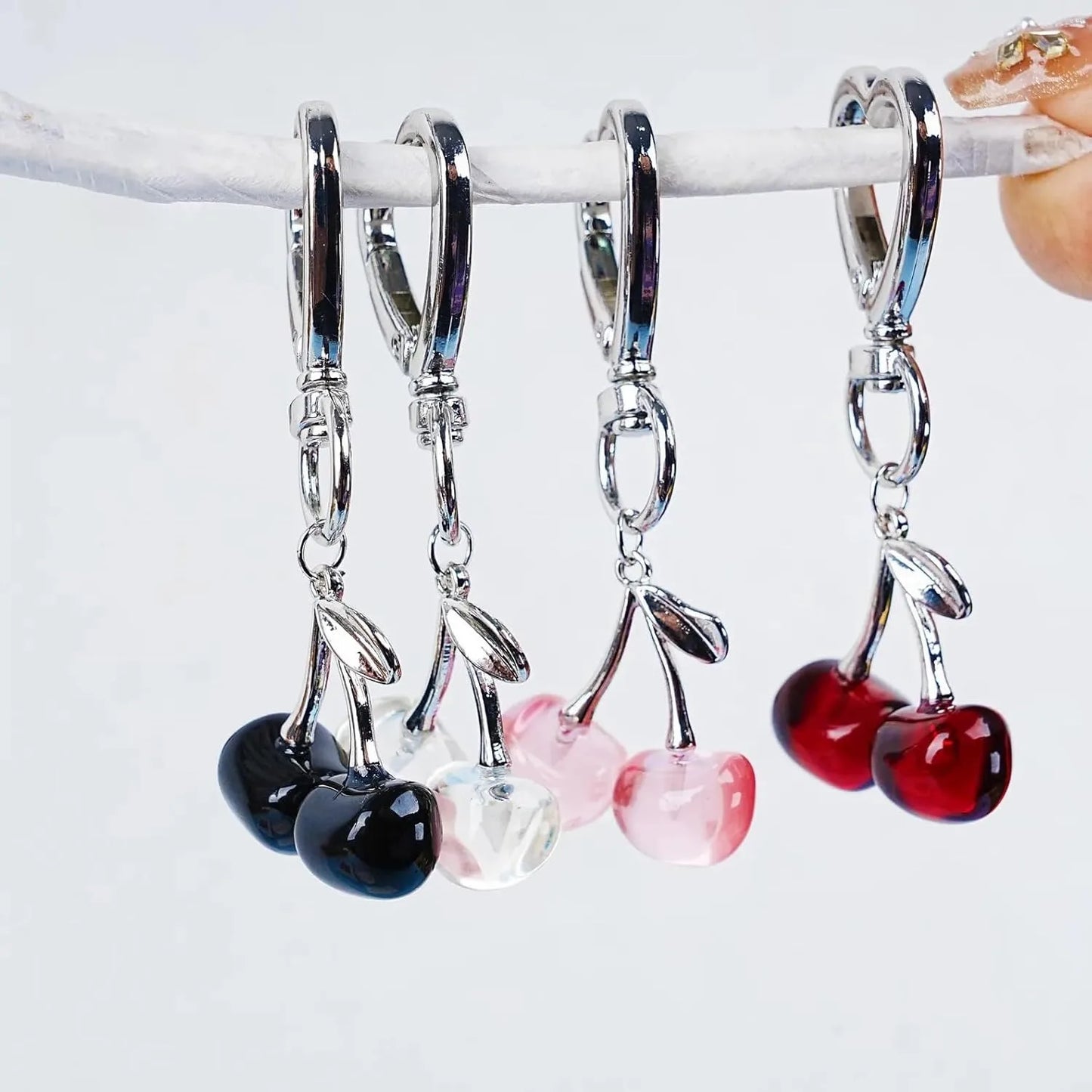 Cute Kawaii Cherry Keychain – Bag & Purse Charm for Women, Car Key Decor & Gift Accessory