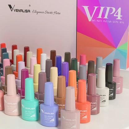 VENALISA 7.5ml HEMA-Free Nail Gel Polish – VIP4 Semi-Permanent Soak-Off UV/LED Gel Varnish, Full Coverage Nail Lacquer