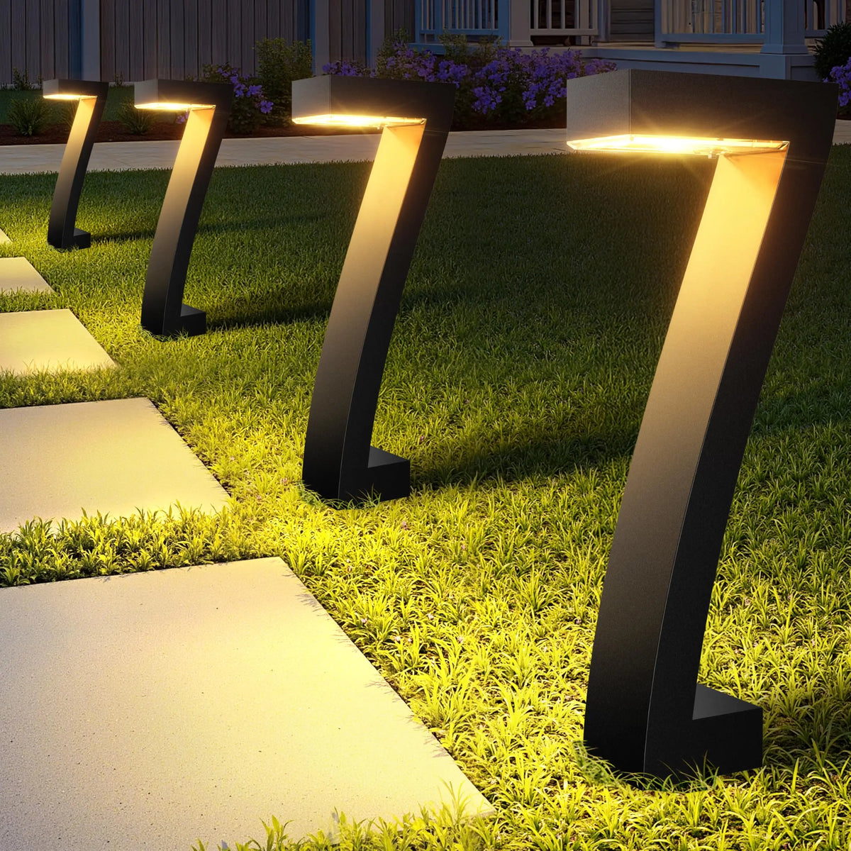 Upgraded Bright LED Solar Pathway Lights - IP65 Waterproof Outdoor Garden Lights for Yard, Driveway & Walkway Decor