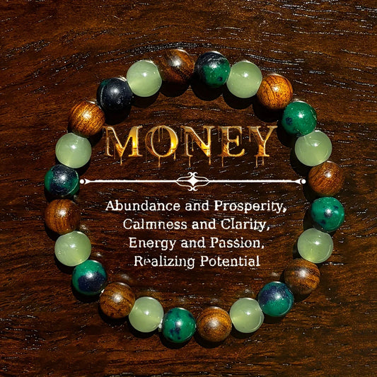 Attract Wealth & Prosperity Bracelet | Natural Stone & Wooden Beads Handmade Jewelry for Men & Women