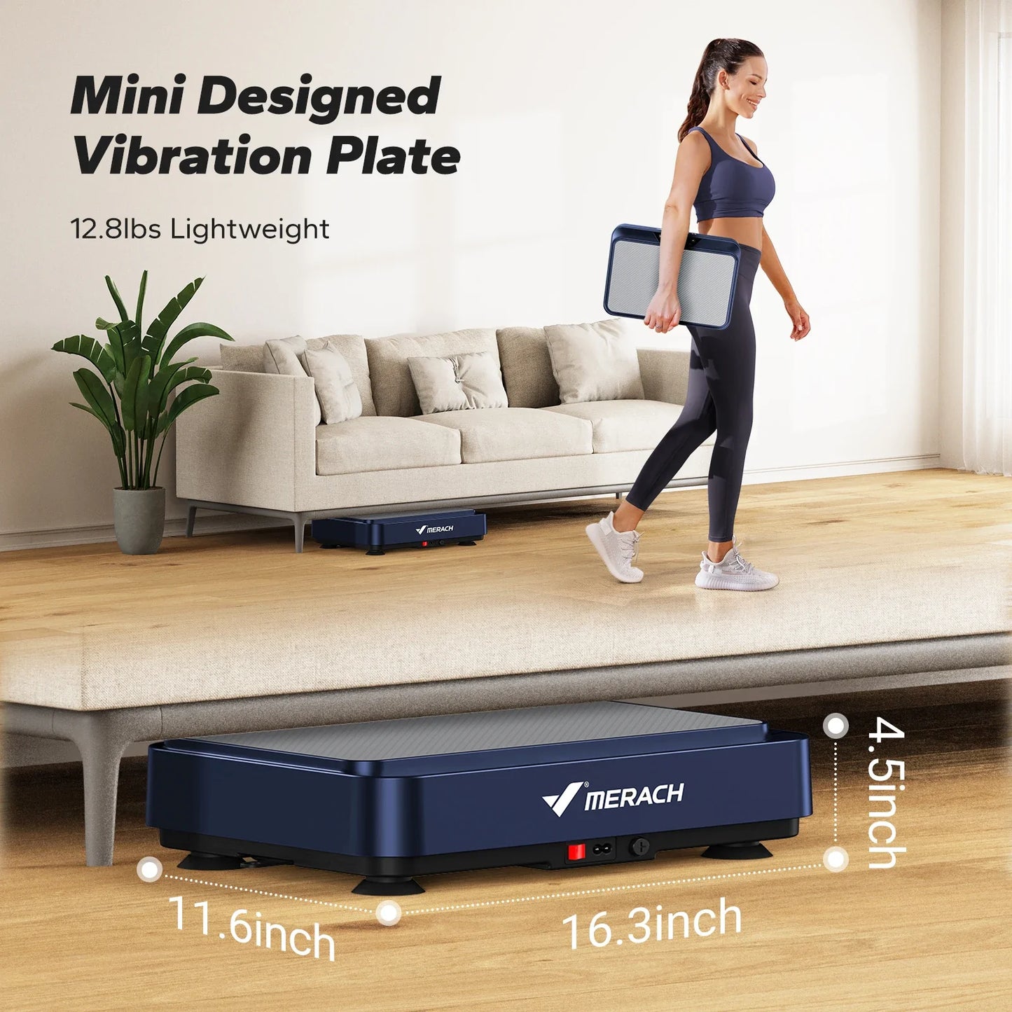 MERACH Vibration Plate Exercise Machine – Lymphatic Drainage, Pain Relief, Sleep Aid, Fat Burning & Weight Loss Vibration Plate