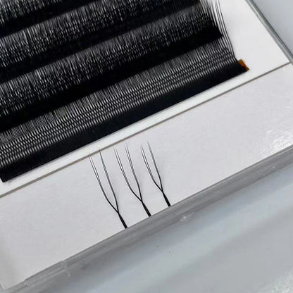 U Shape Lash Extensions — Soft Natural Premade Fan YY Bloom Eyelashes for DIY Application