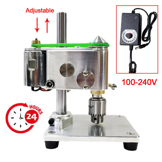 100-240V Mini Drilling Machine – Adjustable Pressure Precision Bench Drill for Mechanical, Decorative, Watch, and Model Crafts