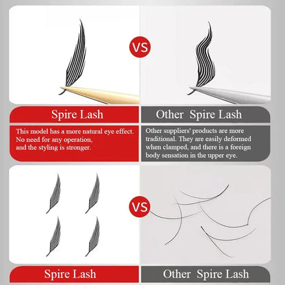 U Shape Lash Extensions — Soft Natural Premade Fan YY Bloom Eyelashes for DIY Application