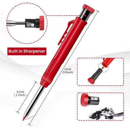 Multi-Function Scribing Tool: Construction Pencil DIY Woodworking Compass - Contour Gauge Scriber Line Maker & Measuring Tool