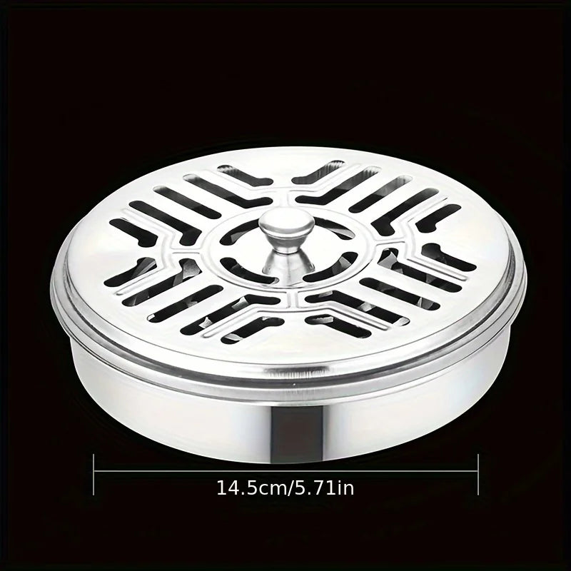 Incense & Mosquito Coil Holder — Household Tray with Lid for Living Room, Bedroom, and Outdoor Use