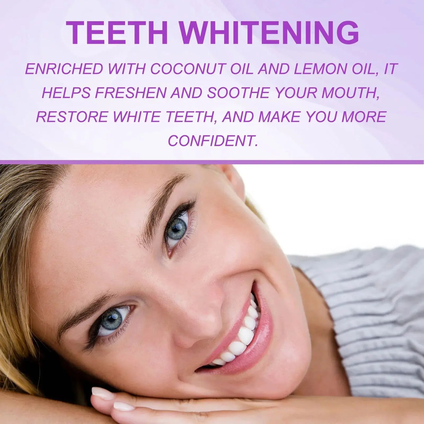 14PCS Teeth Whitening Strips – Purple Dental Bleaching Gel Strips for Oral Hygiene & Tooth Brightening