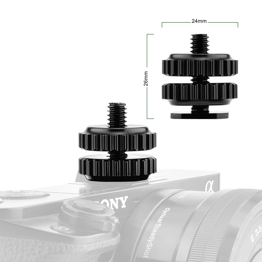Mini Ball Head Panoramic Tripod – 1/4'' Hot Shoe Mount for DSLR Camera, Camcorder, Monitor, Smartphone, Light, Microphone, Slider