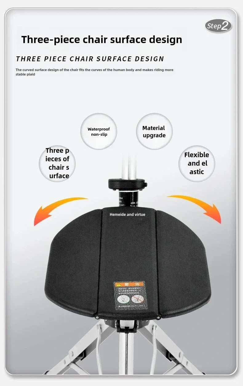 2-in-1 Portable Folding Cane & Chair — Quick-Fold Walking Stick with Built-In Seat and Three Legs