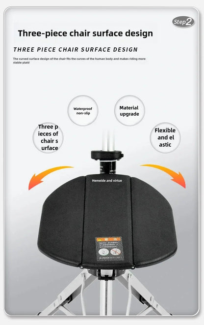 2-in-1 Portable Folding Cane & Chair — Quick-Fold Walking Stick with Built-In Seat and Three Legs