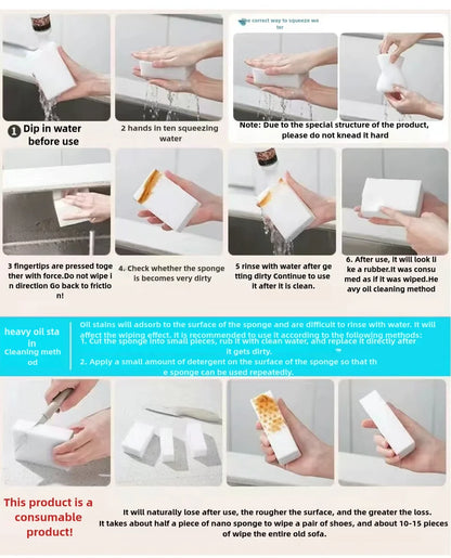 High-Density Nano Cleaning Sponge – Magic Wiping Cotton for Kitchen Cleaning