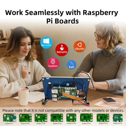 PistBit 4.3/5/7 Inch DSI Touch Screen LCD Monitor – Portable Capacitive Display 800x480 for Raspberry Pi 5/4/3/3B+