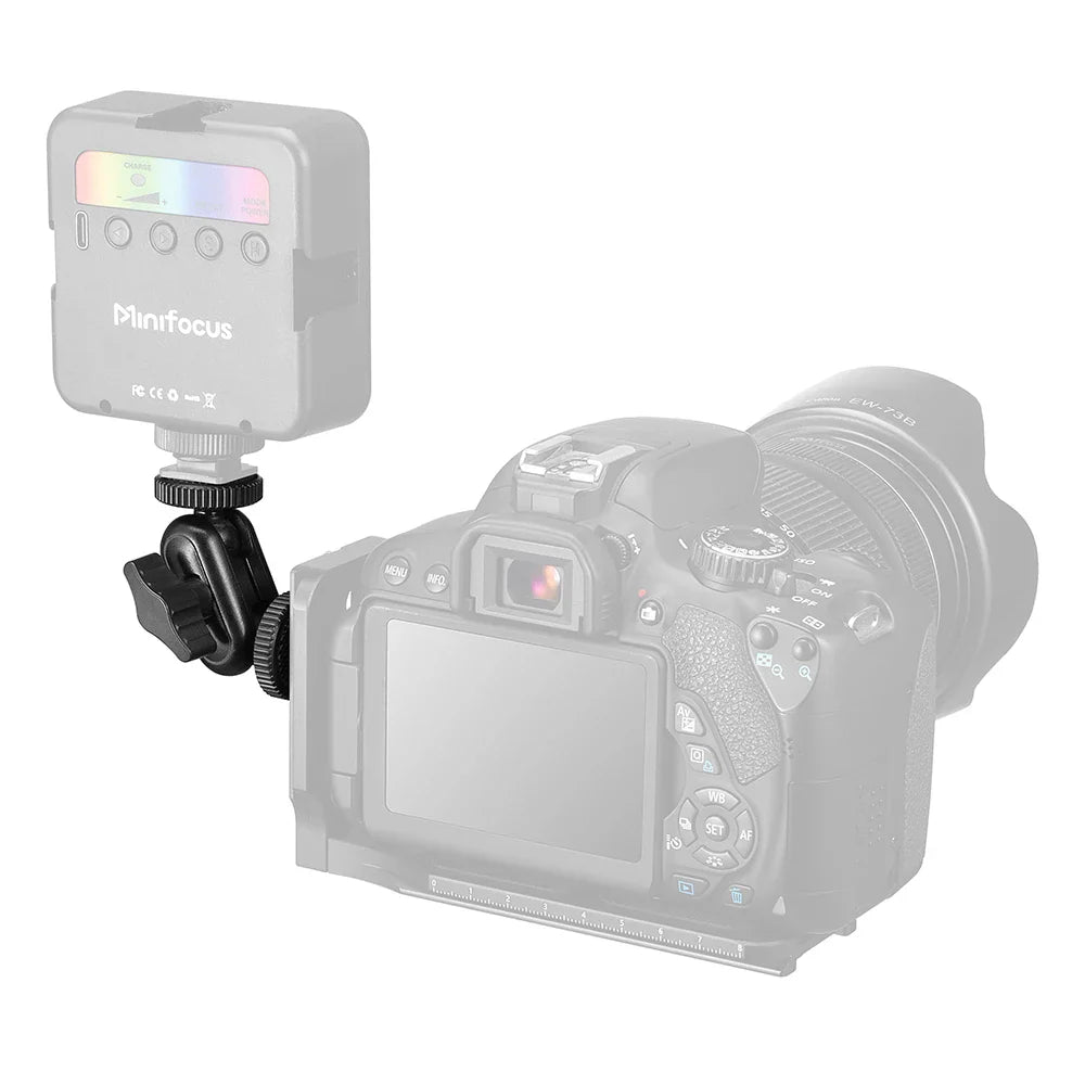 Double Ball Heads Magic Arm with 15mm Ball, 360° Rotation, 1/4'' Screw Extend Mount for GoPro, DSLR, Camera, Monitor, Video Light, Mic, Tripod