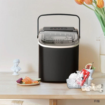 Portable Electric Ice Cube Maker - Automatic Bullet Round Ice Machine, 15kg/24H for Family, Bar, Coffee Shop, Kitchen, Office