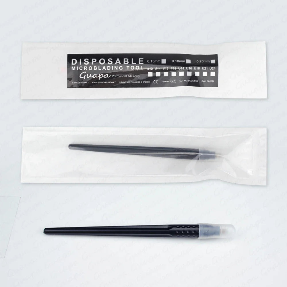 10PCS Microblading Disposable Pens — U18 0.18mm Microblade Tools for Eyebrow Permanent Makeup