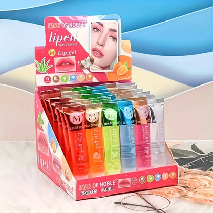 6Pcs Moisturizing Clear Lip Gloss Set – VE, Rosehip, Argan, Peppermint, Aloe & Coconut Flavors, Plumping Lip Oils Gift