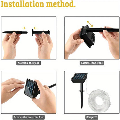 LED Solar String Lights – Waterproof Tube Rope Fairy Lights for Garden, Christmas & Outdoor Holiday Home Decoration