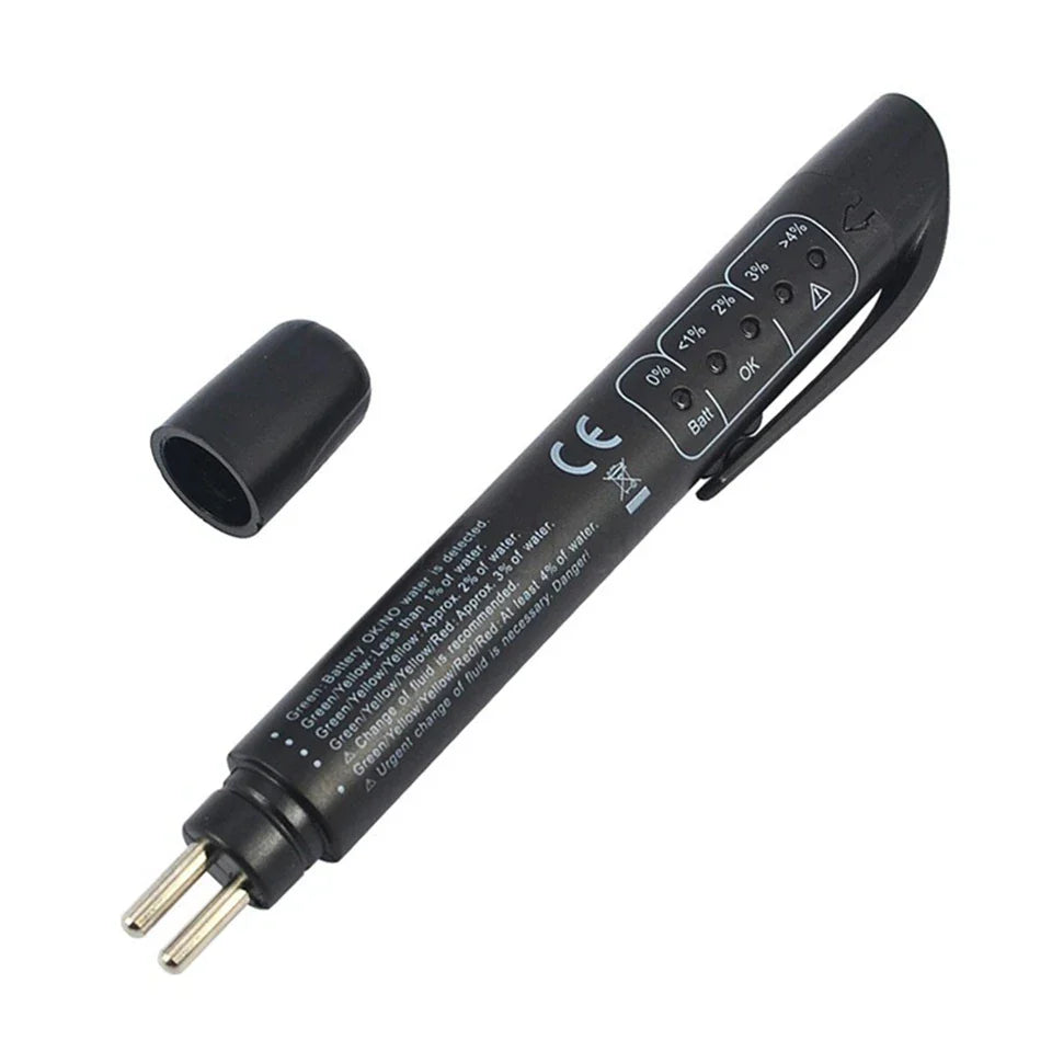 Auto Car Brake Fluid Tester Pen with 5 LEDs - Mini Diagnostic Tool for DOT3/DOT4 Brake Fluid