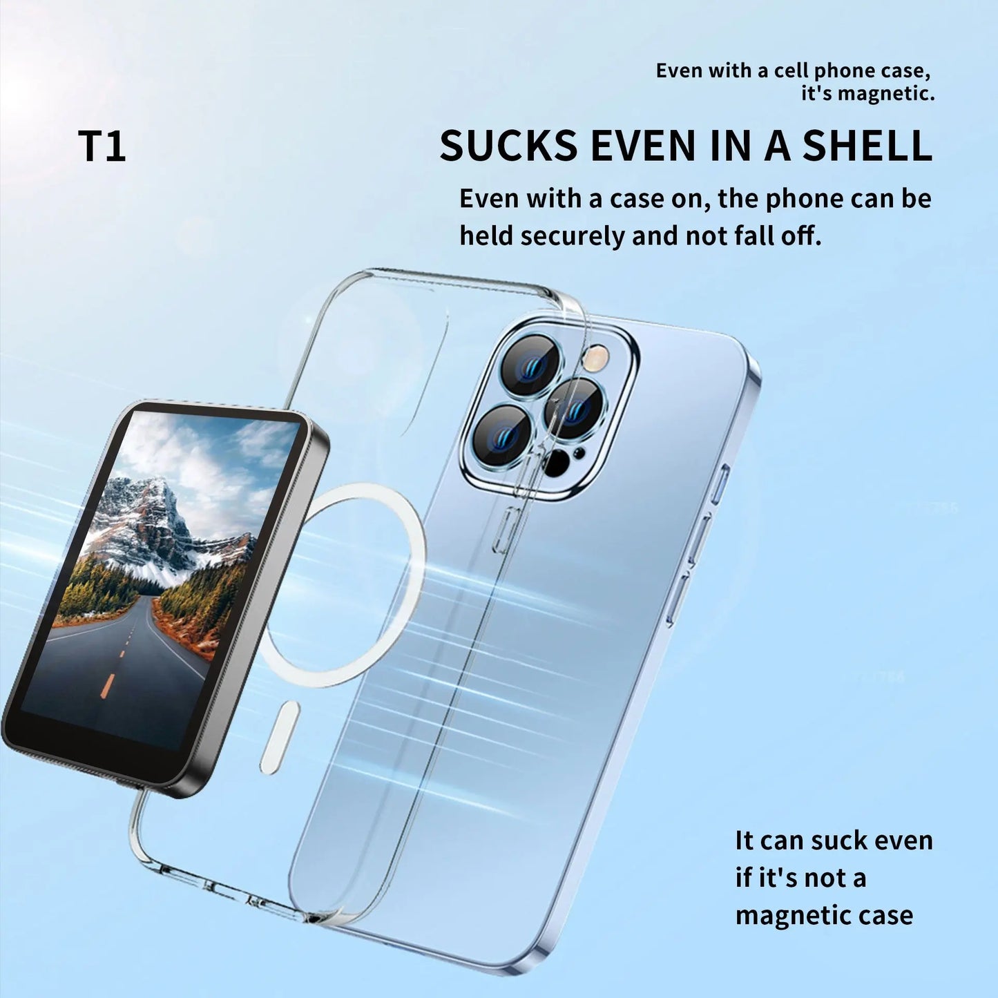 Magnetic Phone Monitor for Vlog – Self-Timer Rear Camera Screen for Live Streaming & Content Creation