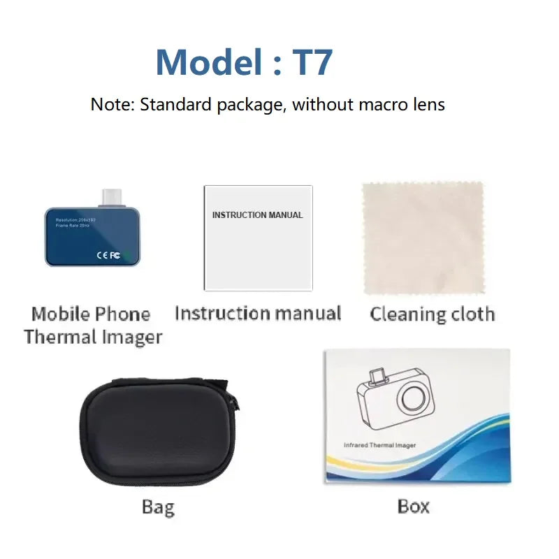 TOOLTOP T7 Android Thermal Imager – 256x192 Mobile Thermal Imaging Camera, Type-C, 25Hz for Solar Panel & Device Fault Detection