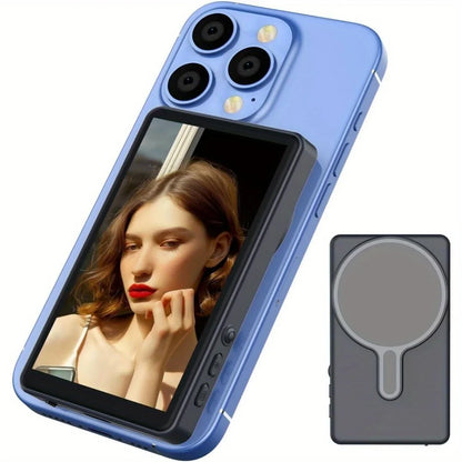 Magnetic Phone Monitor for Vlog – Self-Timer Rear Camera Screen for Live Streaming & Content Creation