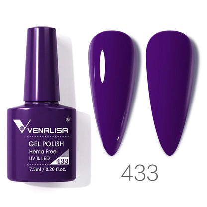 VENALISA 7.5ml HEMA-Free Nail Gel Polish – VIP4 Semi-Permanent Soak-Off UV/LED Gel Varnish, Full Coverage Nail Lacquer