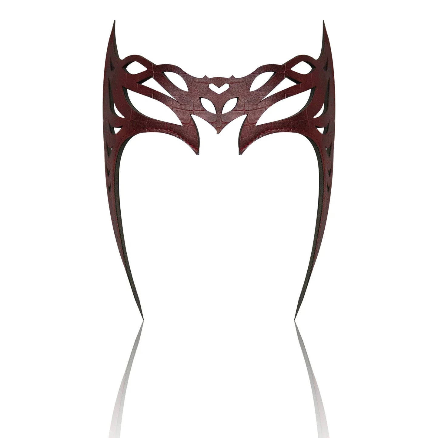 Scarlet Witch Cosplay Headband & Mask — Leather Face Cover for Adult Halloween, Superhero Costume & Party Props